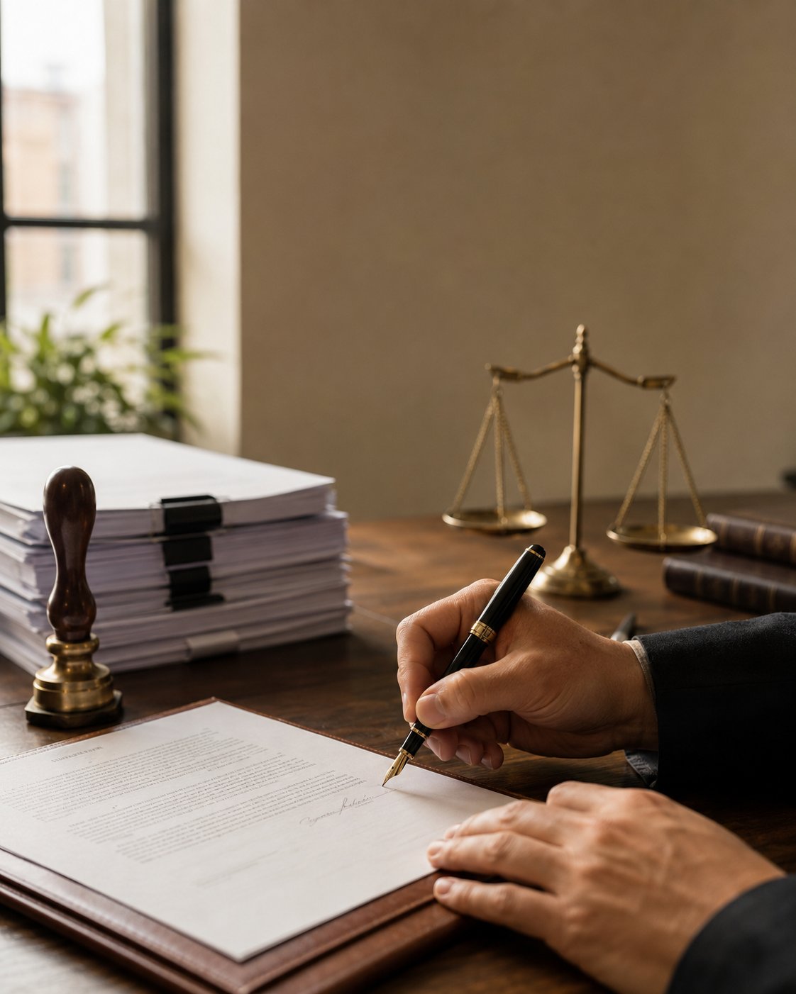 Firma de un contrato de gestación subrogada ante notario
